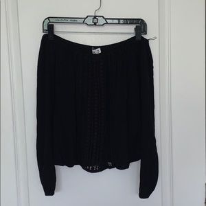 off the shoulder Hollister longsleeve top